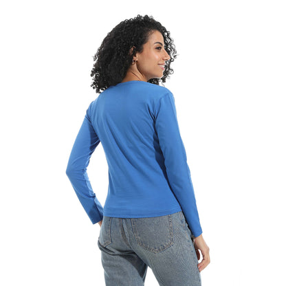 Single Lycra Wide Neck Basic Top