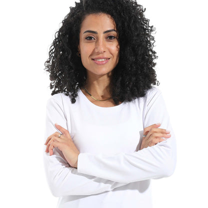 Single Lycra Wide Neck Basic Top