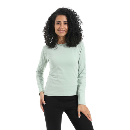 Single Lycra Crew Neck Basic Top