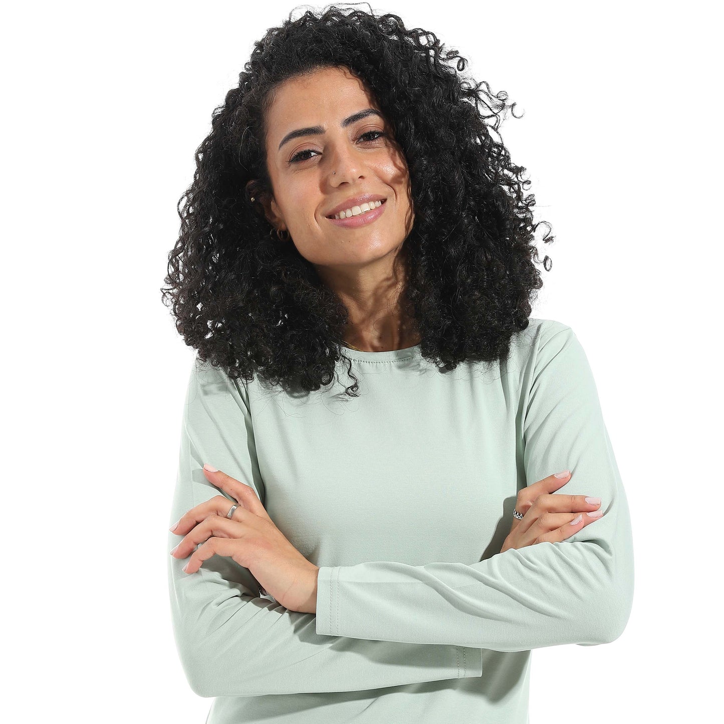 Single Lycra Crew Neck Basic Top