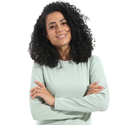 Single Lycra Crew Neck Basic Top