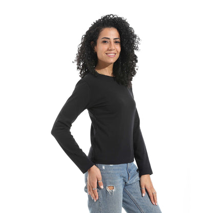 Single Lycra Crew Neck Basic Top