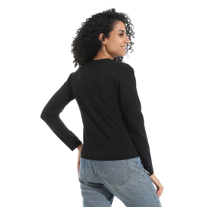 Single Lycra Crew Neck Basic Top