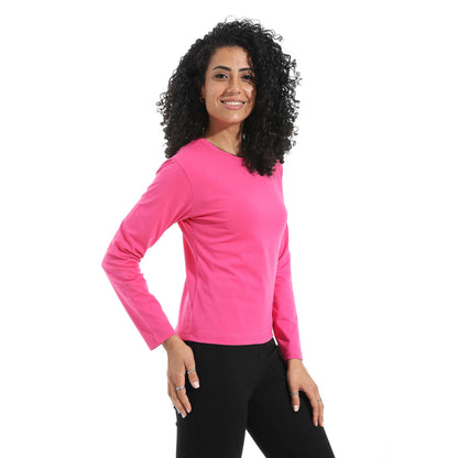 Single Lycra Crew Neck Basic Top