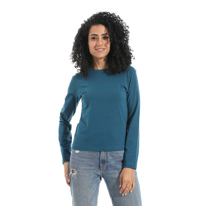 Single Lycra Crew Neck Basic Top