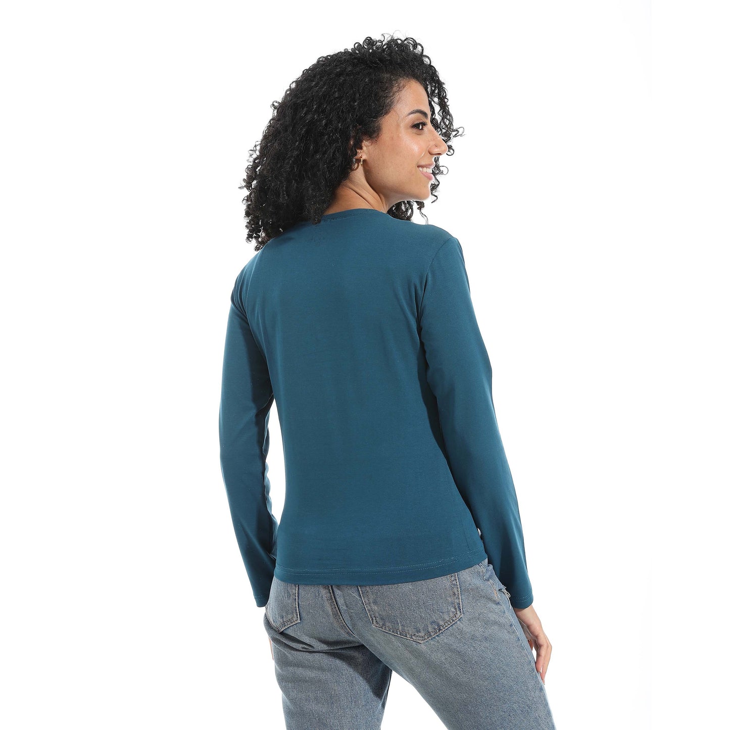 Single Lycra Crew Neck Basic Top