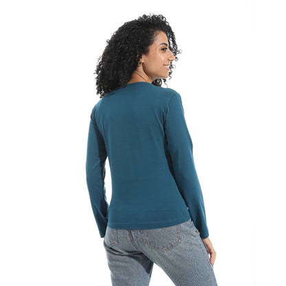 Single Lycra Crew Neck Basic Top