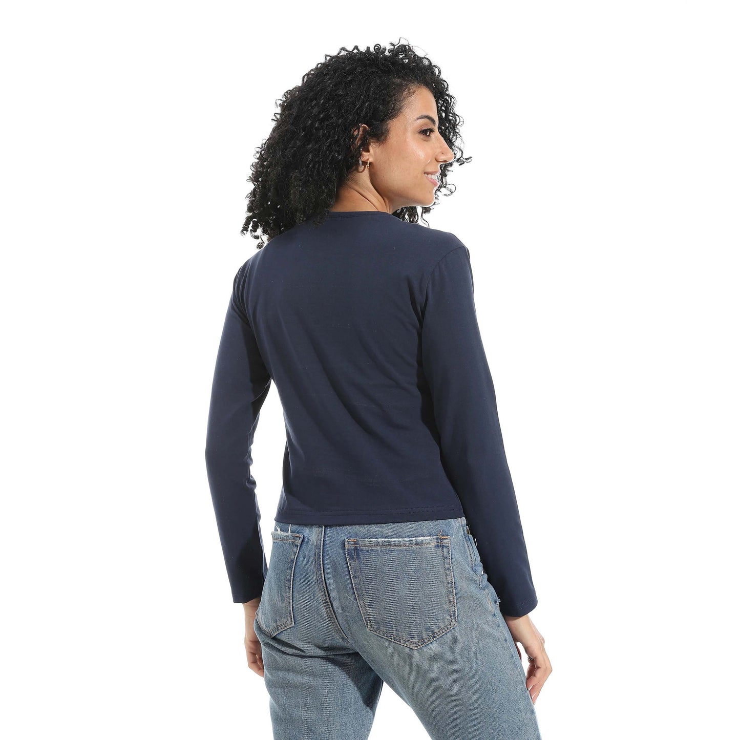 Single Lycra Crew Neck Basic Top