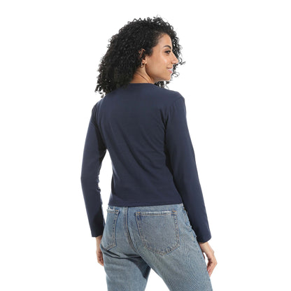 Single Lycra Crew Neck Basic Top