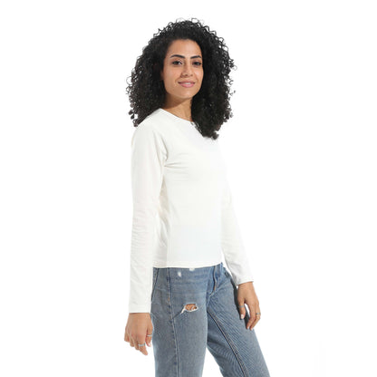 Single Lycra Crew Neck Basic Top