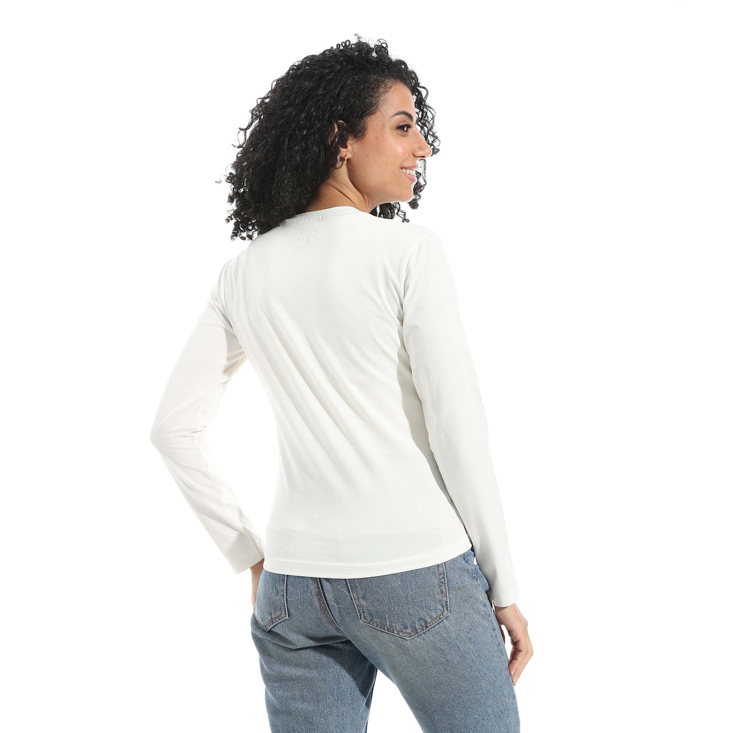 Single Lycra Crew Neck Basic Top