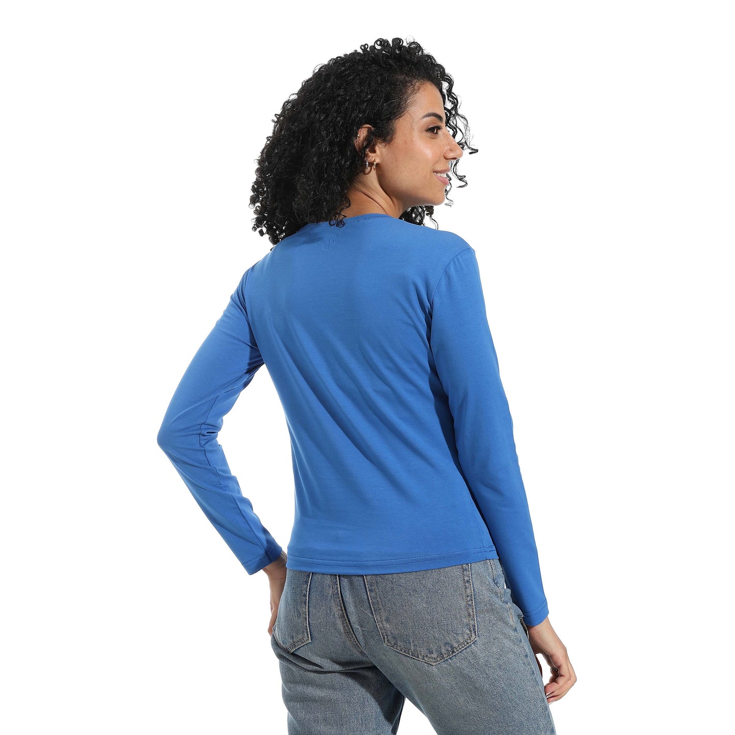Single Lycra Crew Neck Basic Top