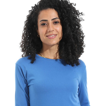 Single Lycra Crew Neck Basic Top