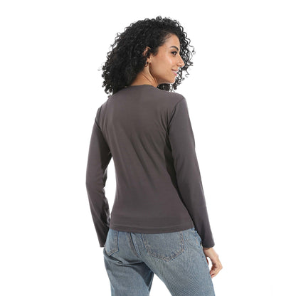 Single Lycra Crew Neck Basic Top