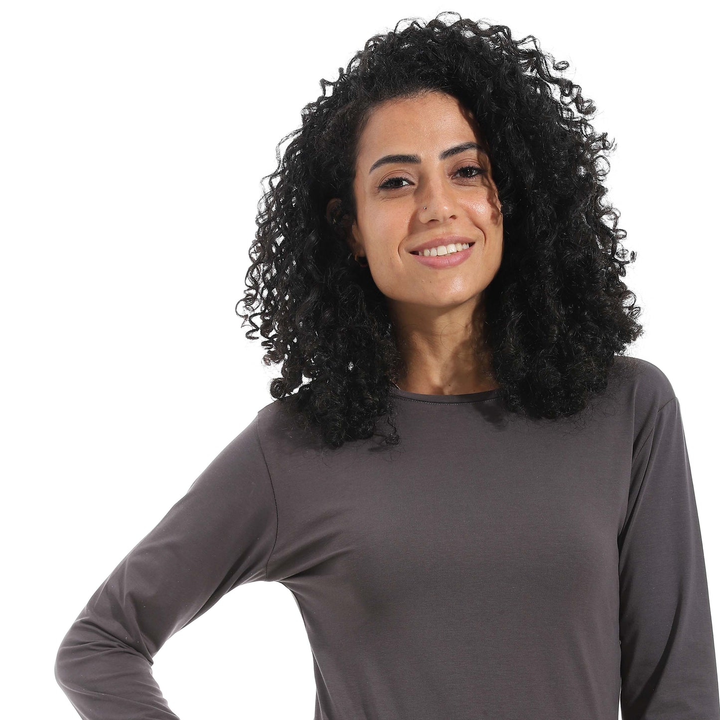 Single Lycra Crew Neck Basic Top