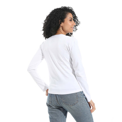Single Lycra Crew Neck Basic Top