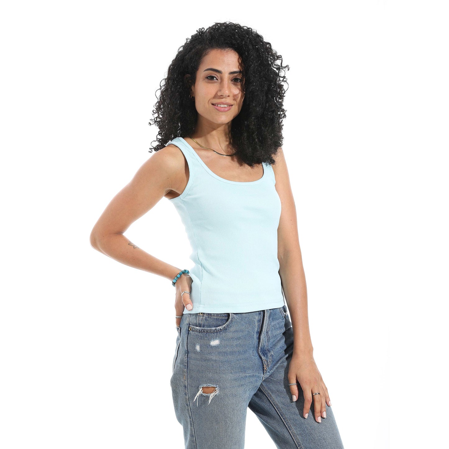 Sleeveless Derby Tank Top