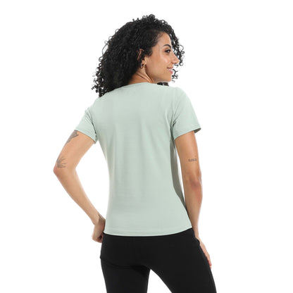 Half Sleeve Wide Neck Top