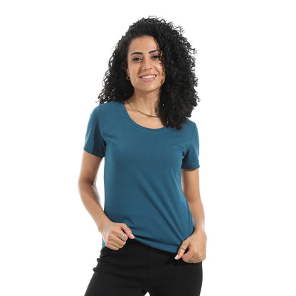 Half Sleeve Wide Neck Top