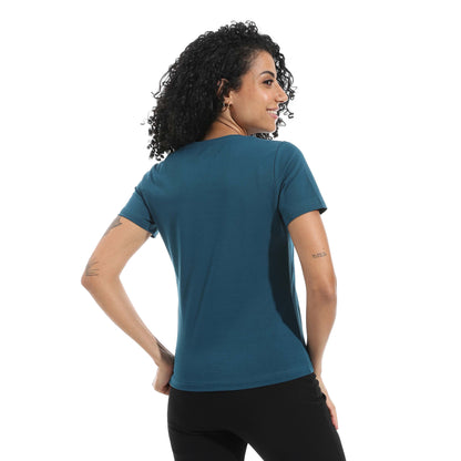 Half Sleeve Wide Neck Top