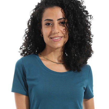 Half Sleeve Wide Neck Top