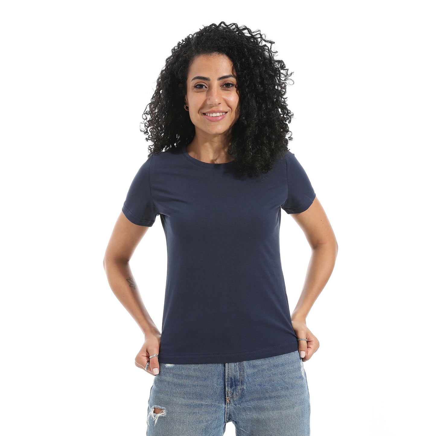 Half Sleeve Wide Neck Top