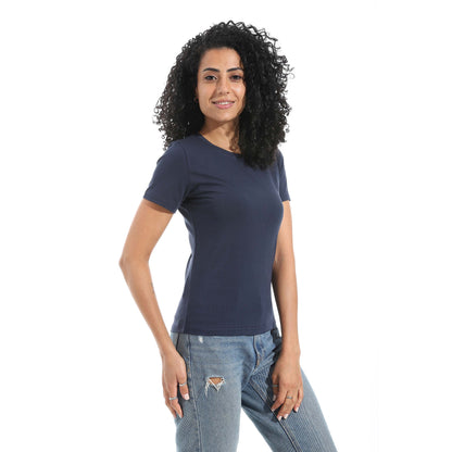 Half Sleeve Wide Neck Top