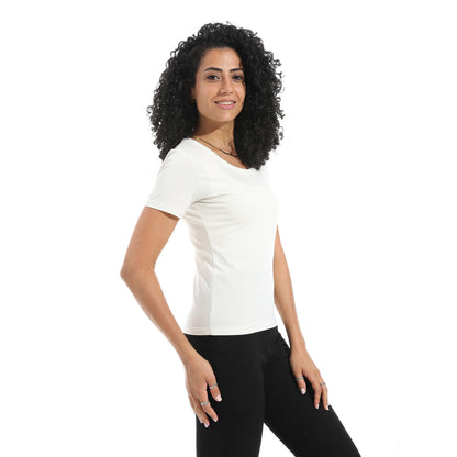 Half Sleeve Wide Neck Top