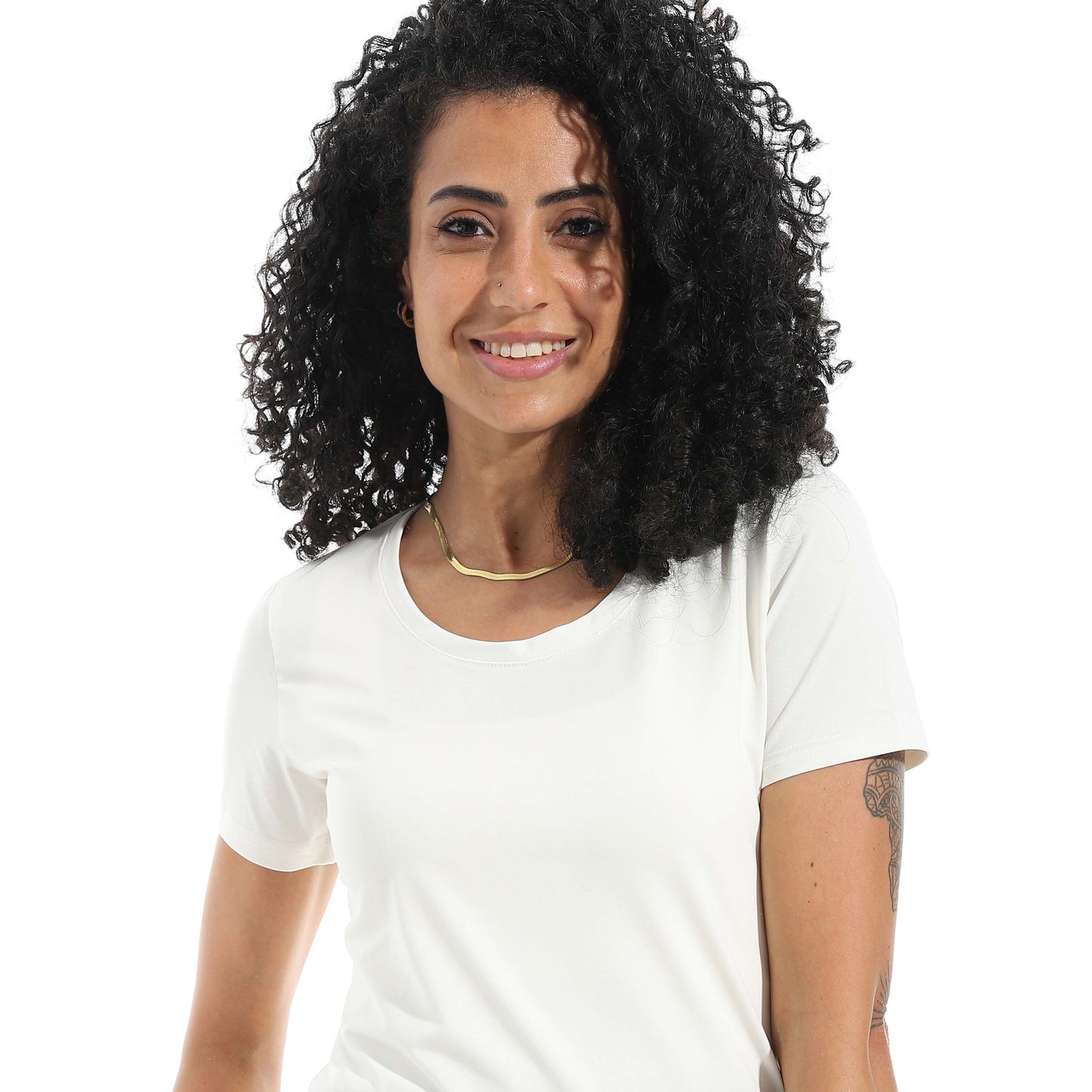 Half Sleeve Wide Neck Top