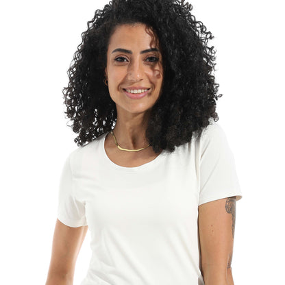 Half Sleeve Wide Neck Top