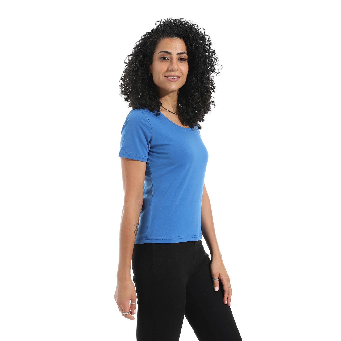 Half Sleeve Wide Neck Top