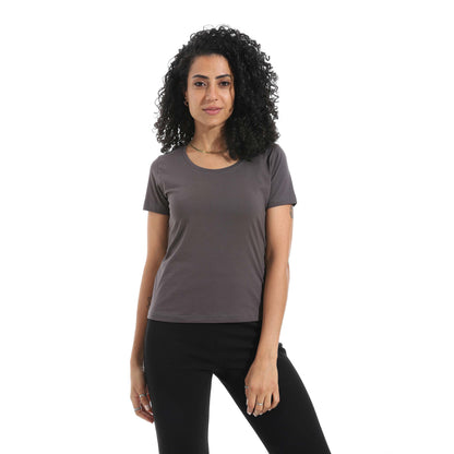 Half Sleeve Wide Neck Top