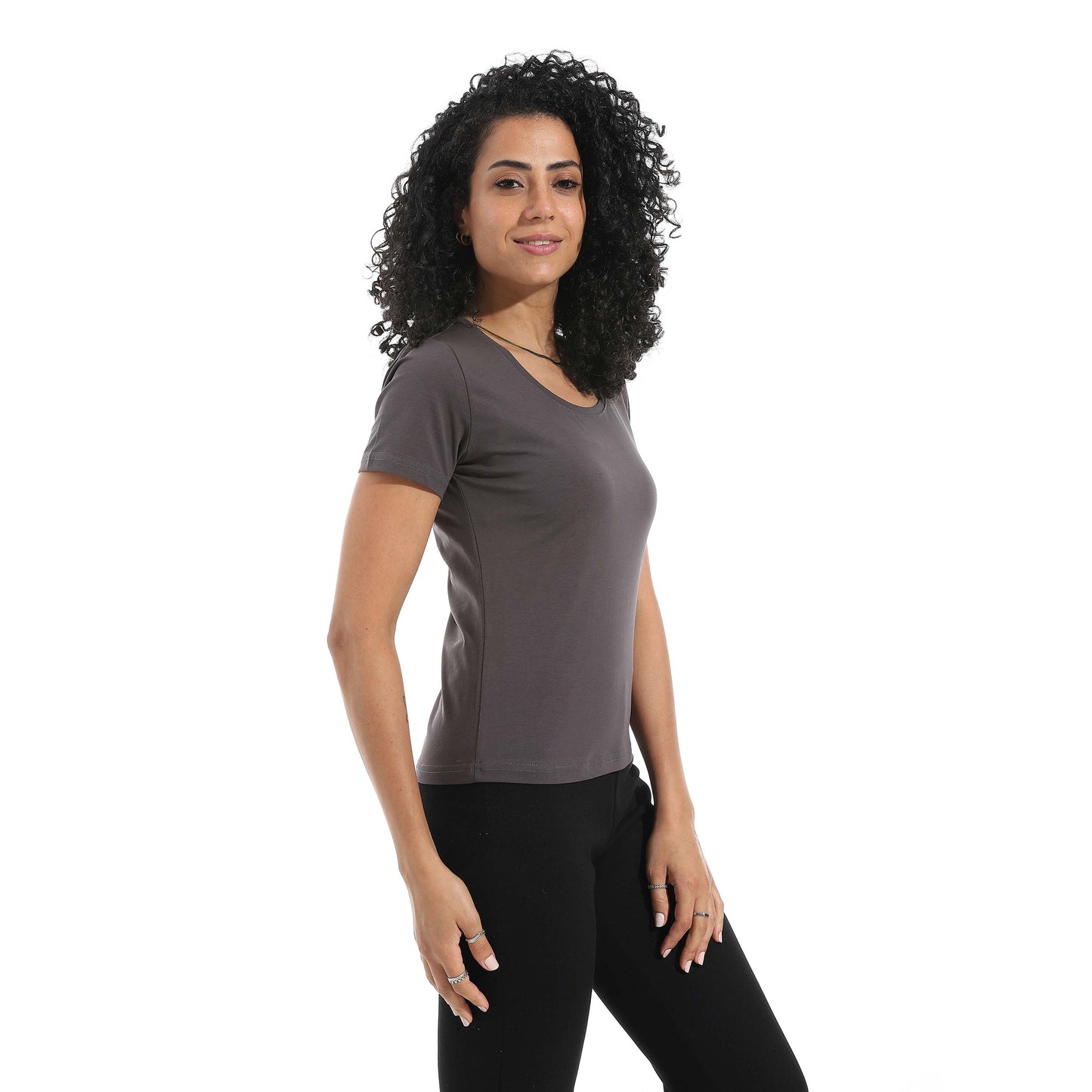 Half Sleeve Wide Neck Top