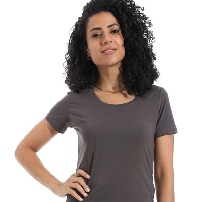Half Sleeve Wide Neck Top