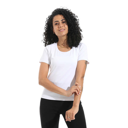 Half Sleeve Wide Neck Top