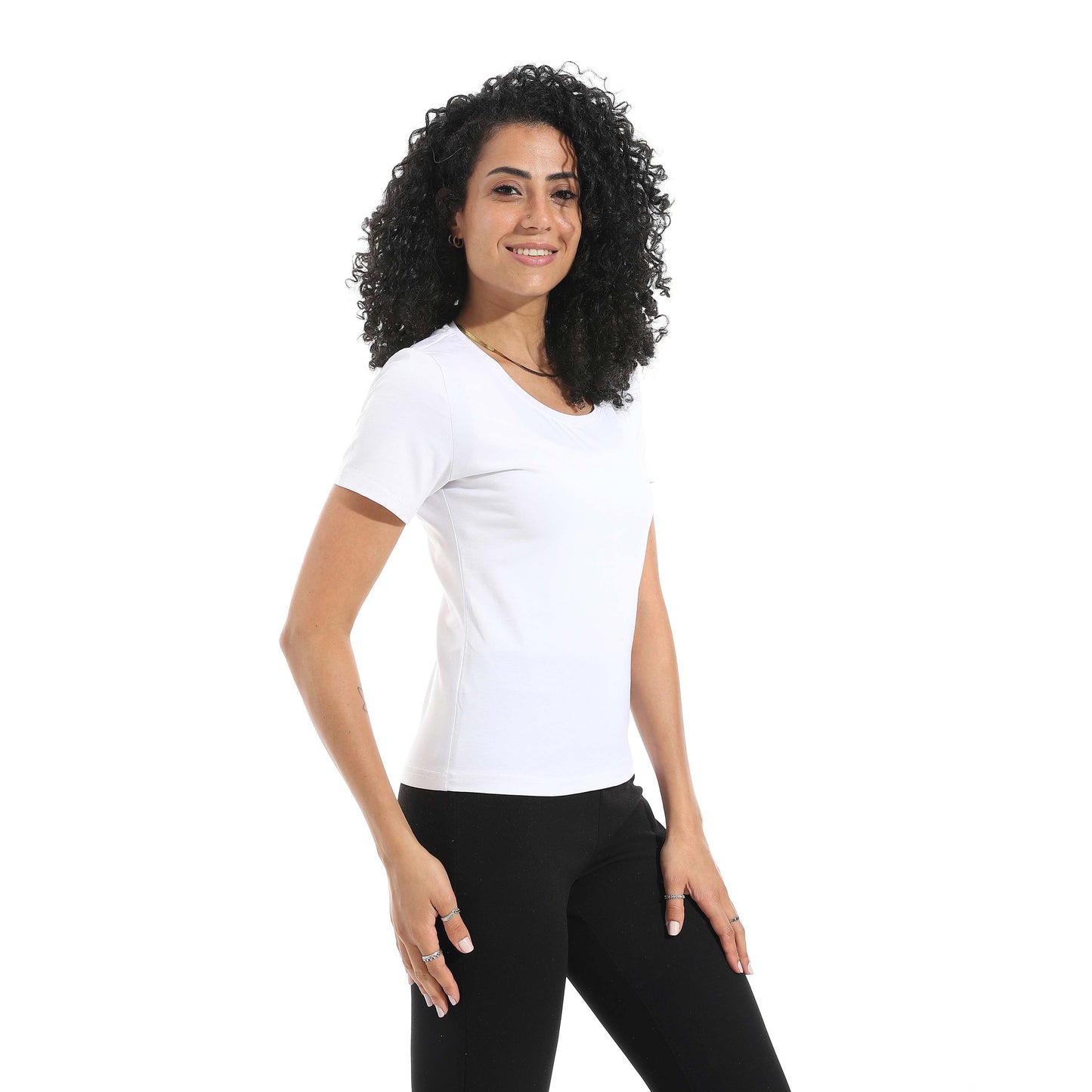 Half Sleeve Wide Neck Top