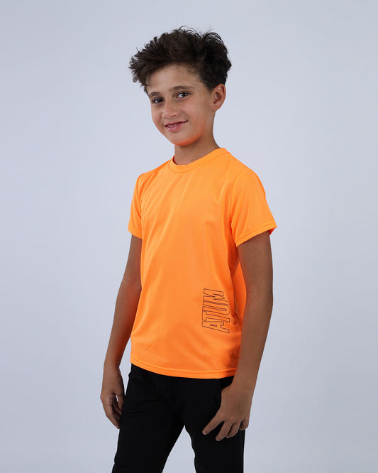 Orange Speed Training Sports T-Shirt for Teen Boys