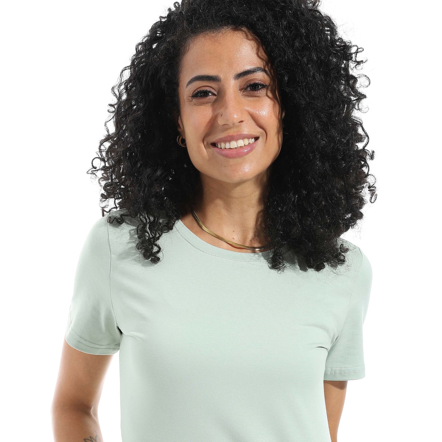 Half Sleeve Crew Neck Top