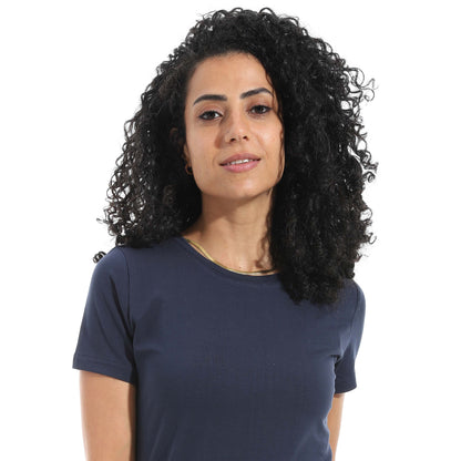 Half Sleeve Crew Neck Top