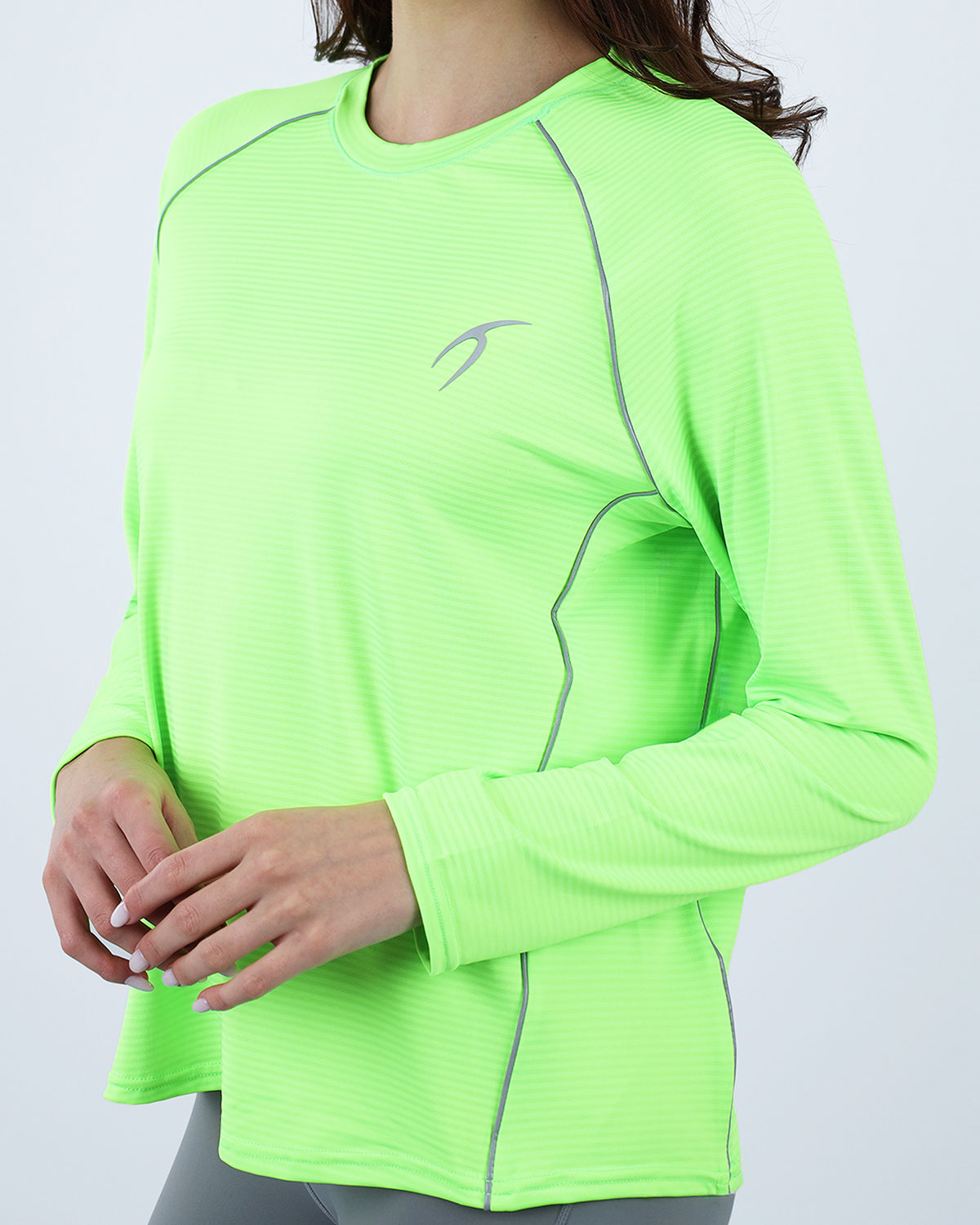 Lime Green Slim Long Sleeve Sports Top