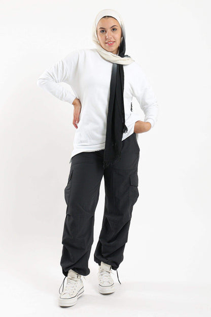 سويت شيرت صالة مطبوع من الخلف