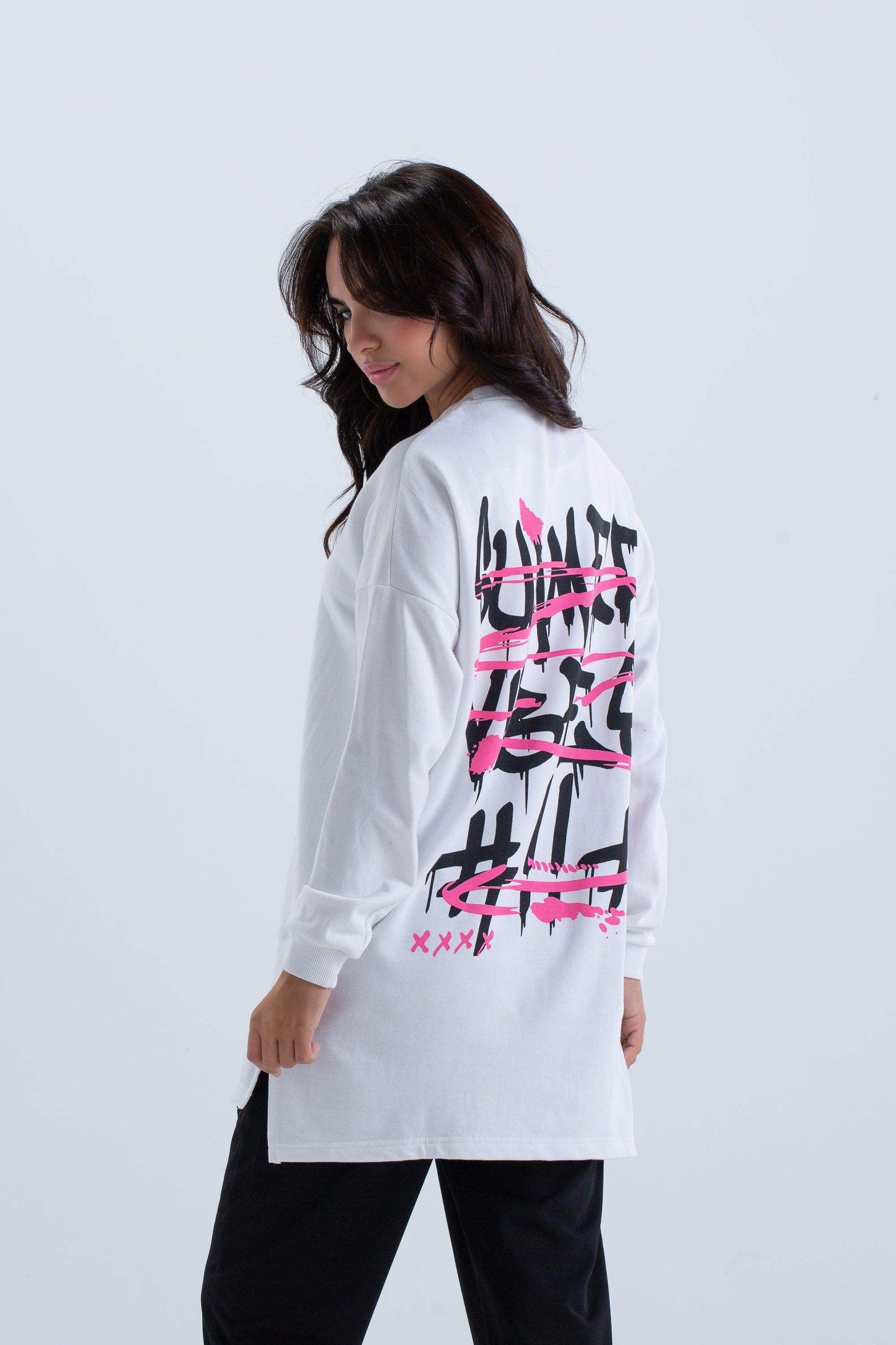 Carina Back Printed Lounge Sweatshirt