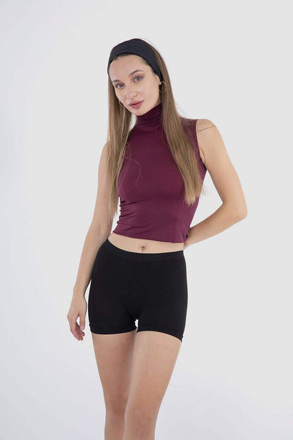 شورت قصير من الألياف الدقيقة الأساسية