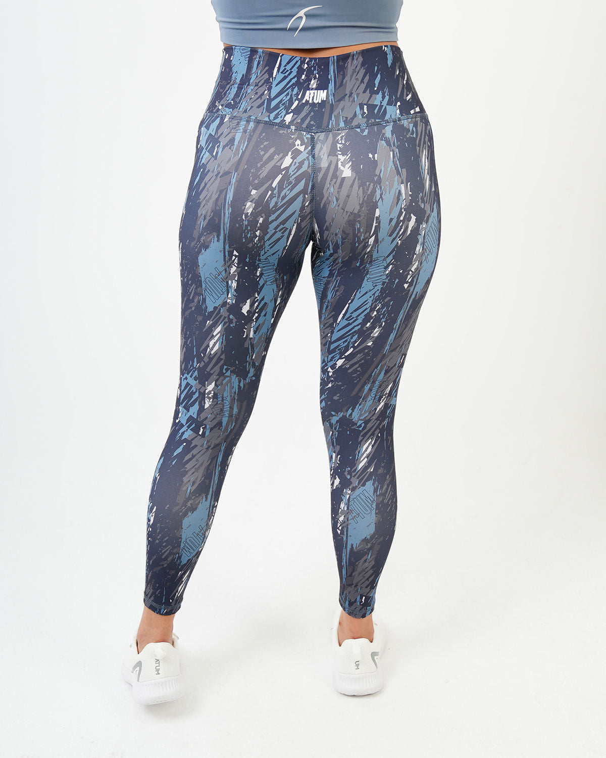 ATUM| Marble Printed Women's Leggings - Navy