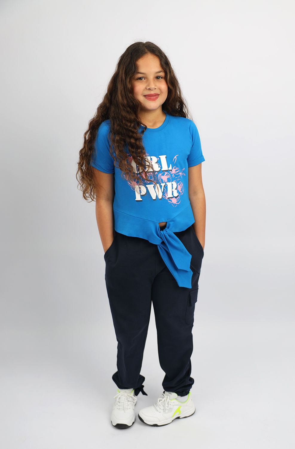 Atum Girl'S Power Tie T-Shirt