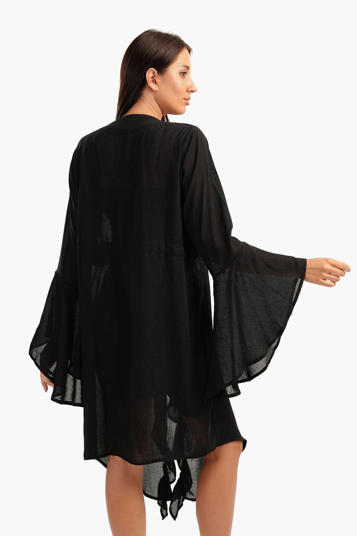 Carina Beach Kimono with Ruffles