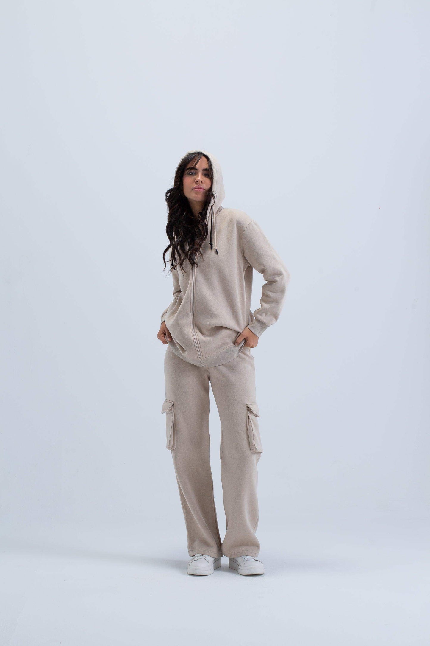 Beige Cargo Lounge Pants