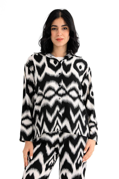 Black & White Patterned Shirt - Carina - ??√É¬¢√¢‚Äö¬¨√¢‚Äû¬¢????????√É∆í√Ç¬±??√É¬Ø√Ç¬ø√Ç¬Ω√É∆í√Ç¬ø??√É‚Ä†√¢‚Ç¨‚Ñ¢?√É∆í√Ç¬ø????