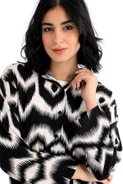 Black & White Patterned Shirt - Carina - ??√É¬¢√¢‚Äö¬¨√¢‚Äû¬¢????????√É∆í√Ç¬±??√É¬Ø√Ç¬ø√Ç¬Ω√É∆í√Ç¬ø??√É‚Ä†√¢‚Ç¨‚Ñ¢?√É∆í√Ç¬ø????