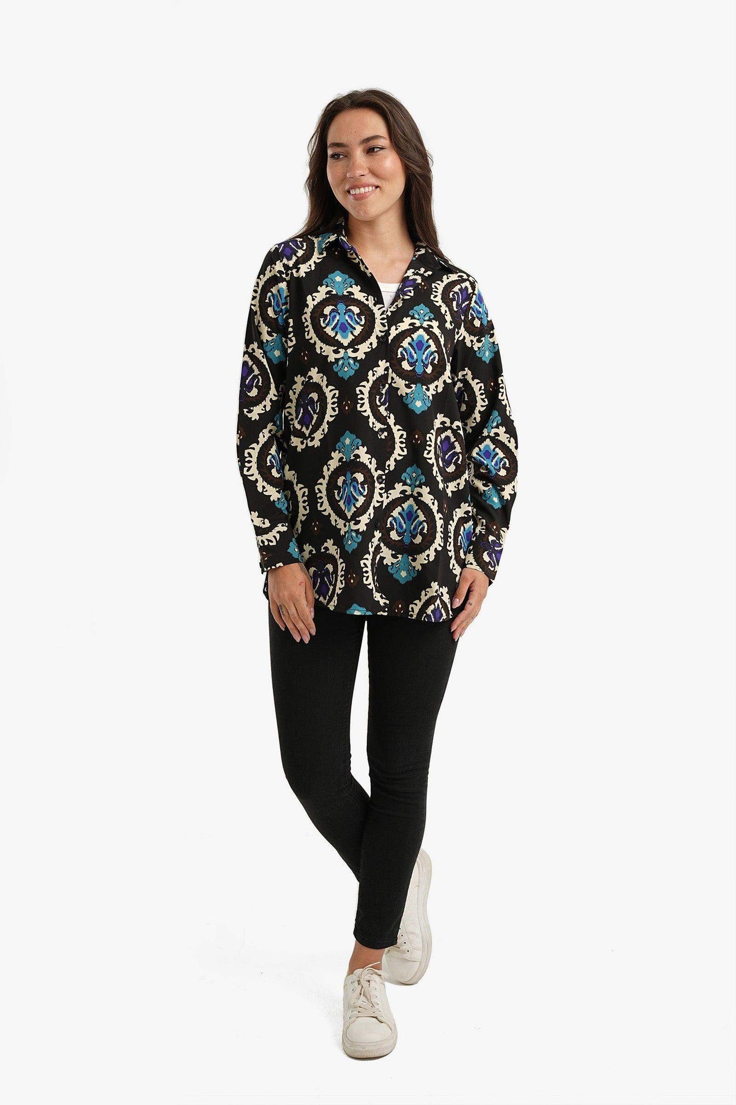 Black Printed Voile Shirt - Carina - ??√É¬¢√¢‚Äö¬¨√¢‚Äû¬¢????????√É∆í√Ç¬±??√É¬Ø√Ç¬ø√Ç¬Ω√É∆í√Ç¬ø??√É‚Ä†√¢‚Ç¨‚Ñ¢?√É∆í√Ç¬ø????